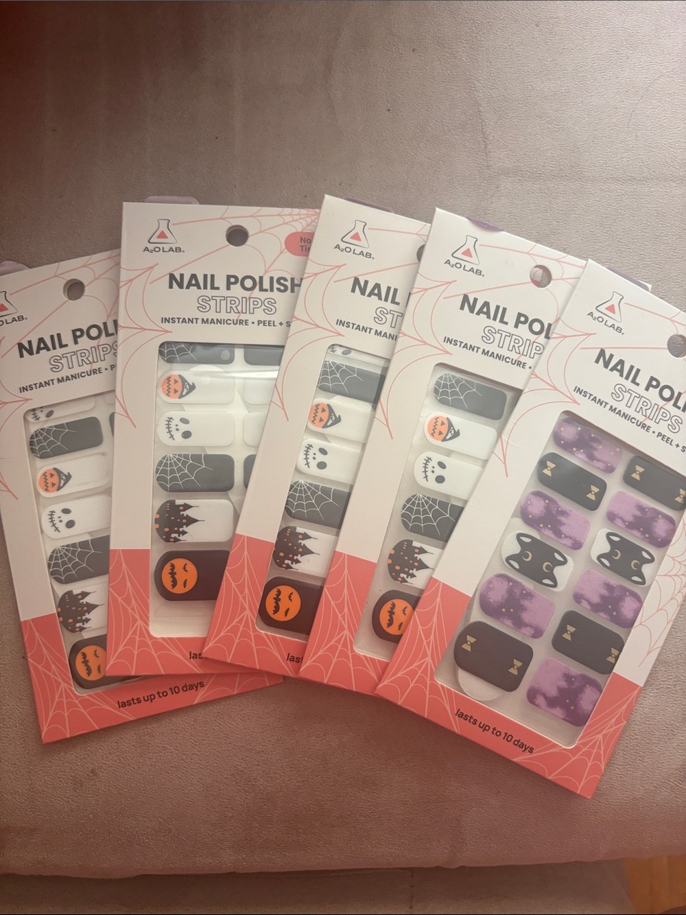 Halloween Nail Polish Strips - Purple & Black Nail Art Pack